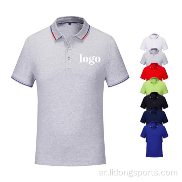 ألوان بسيطة البوليستر القطن الصيفي قميص الجولف التنفس